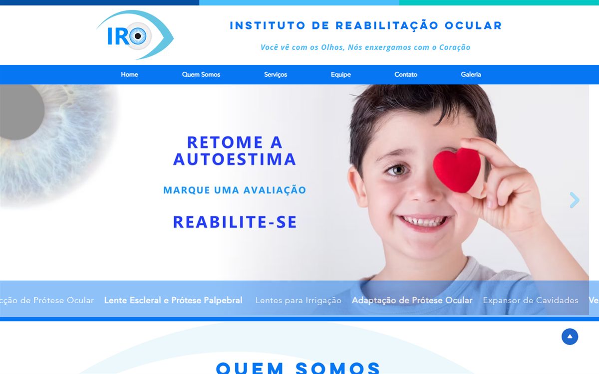 Site do Instituto de Reabilitação Ocular